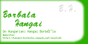 borbala hangai business card